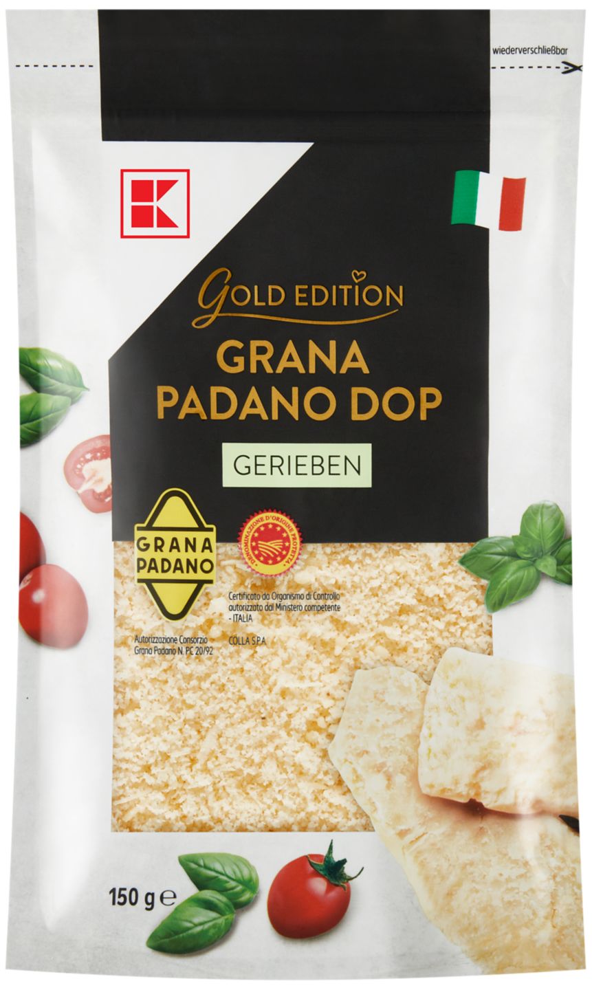 K-GOLD EDITION Grana Padano DOP, gerieben