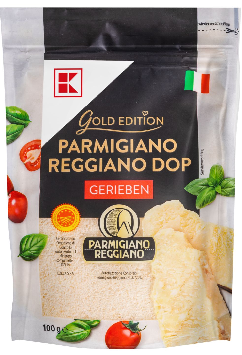 K-GOLD EDITION Parmigiano Reggiano DOP gerieben