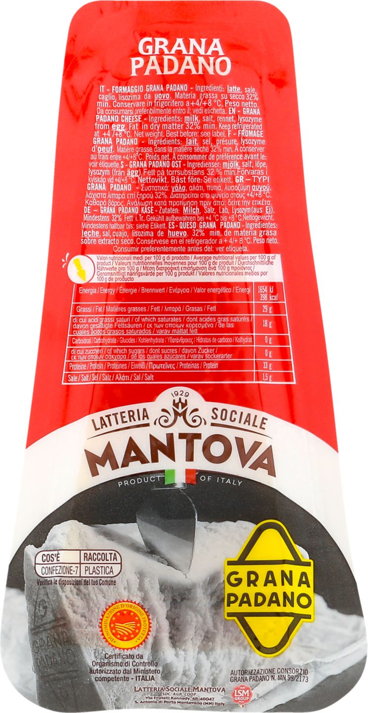 Mantova Grana Padano DOP
Extra tvrdý sýr