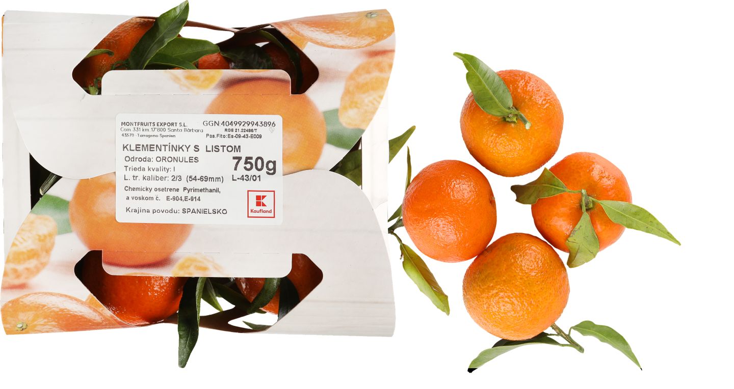 Mandarínky s lístkom 