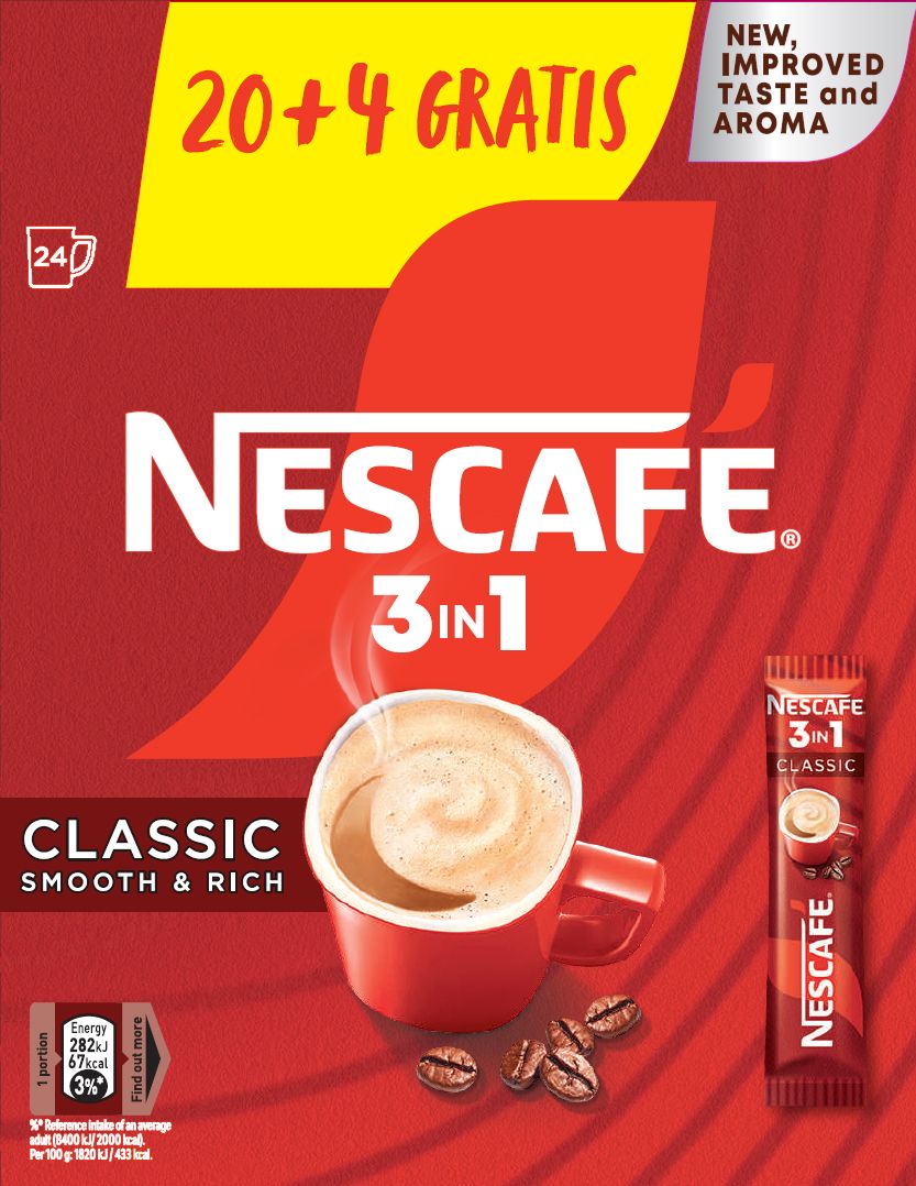 Изображение на NESCAFE Разтворимо кафе 3в1
24 х 15,5 г