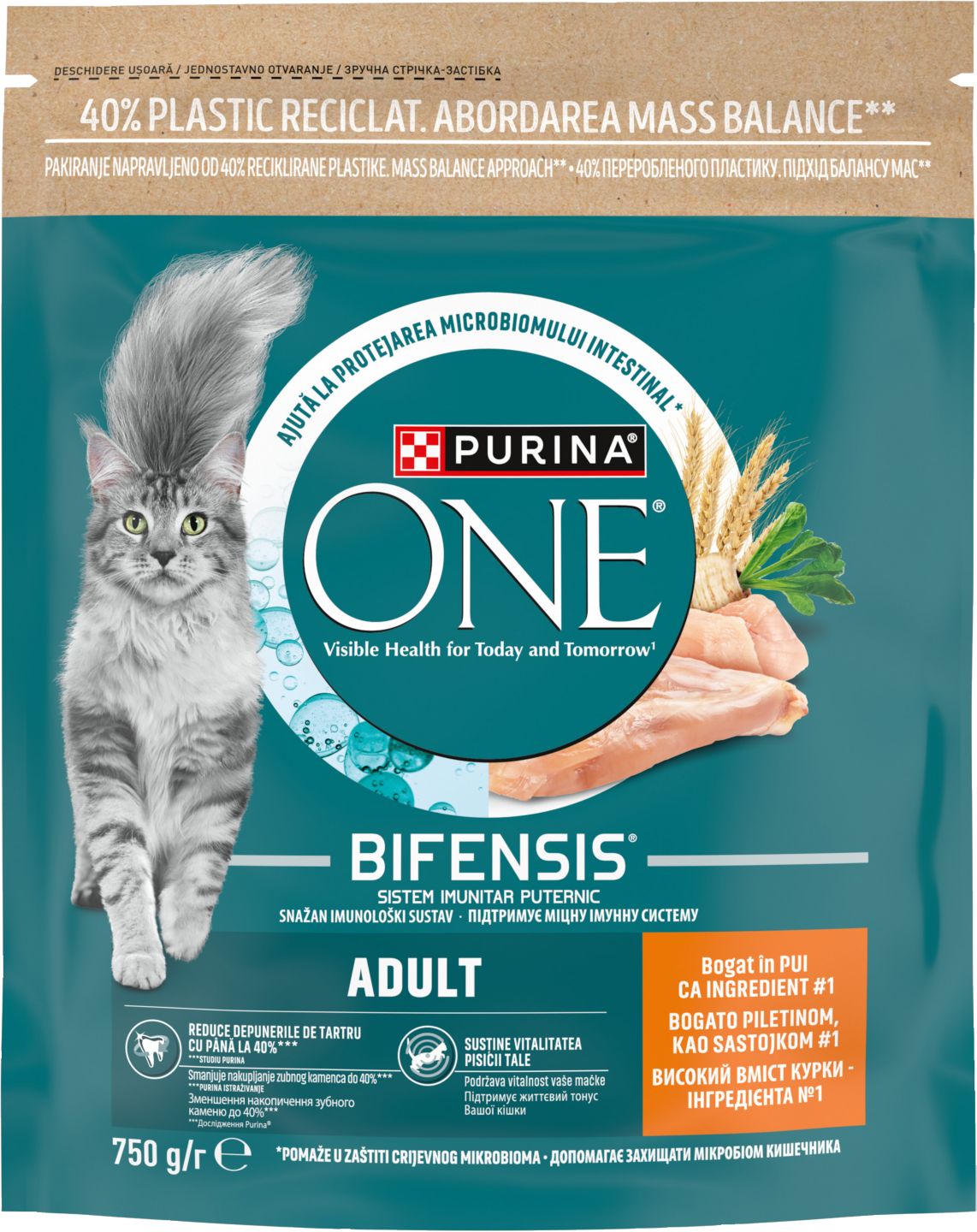 Изображение на Purina ONE Суха храна за котки
различни видове 750 гр