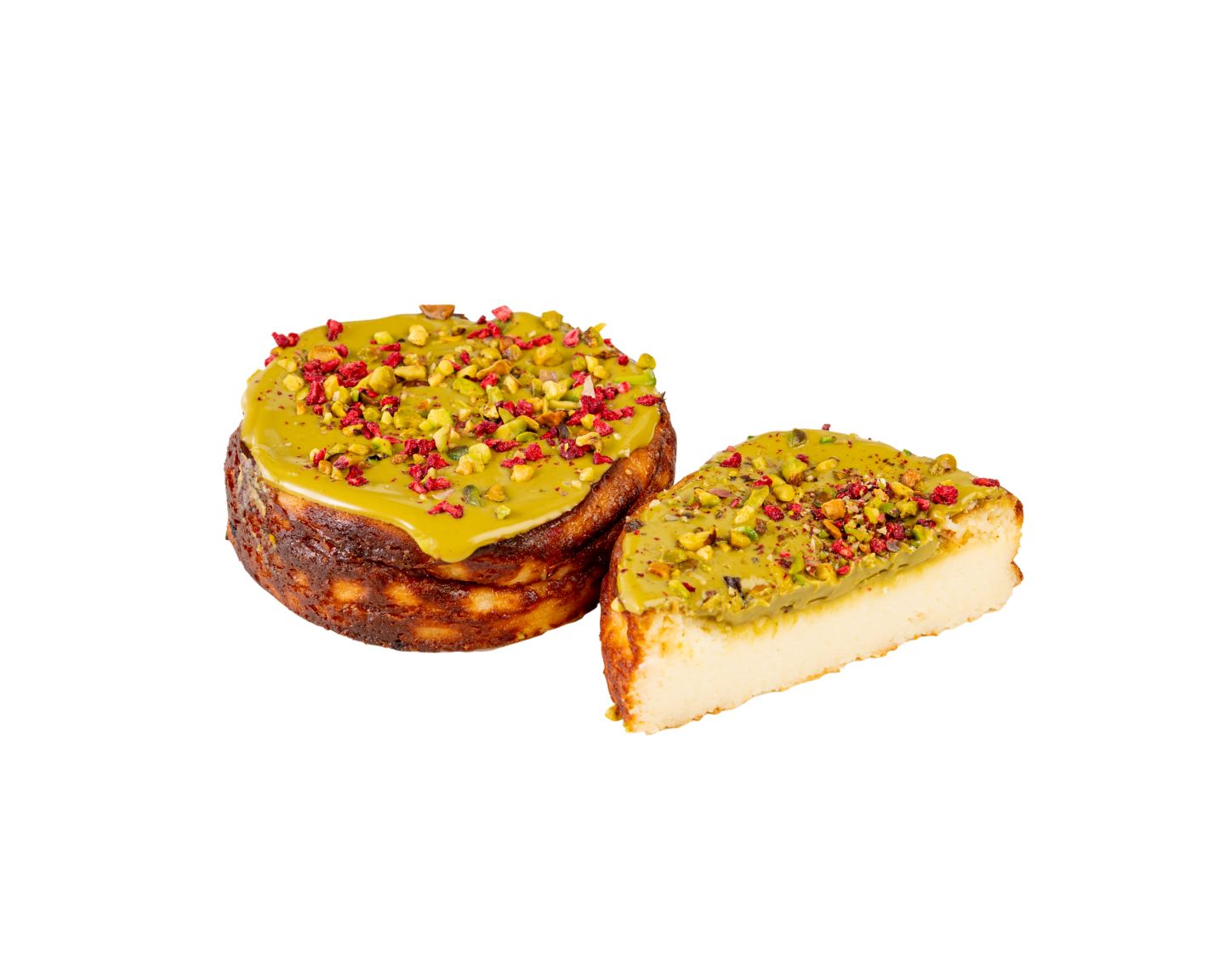 Изображение на Чийзкейк с пистачио и малини