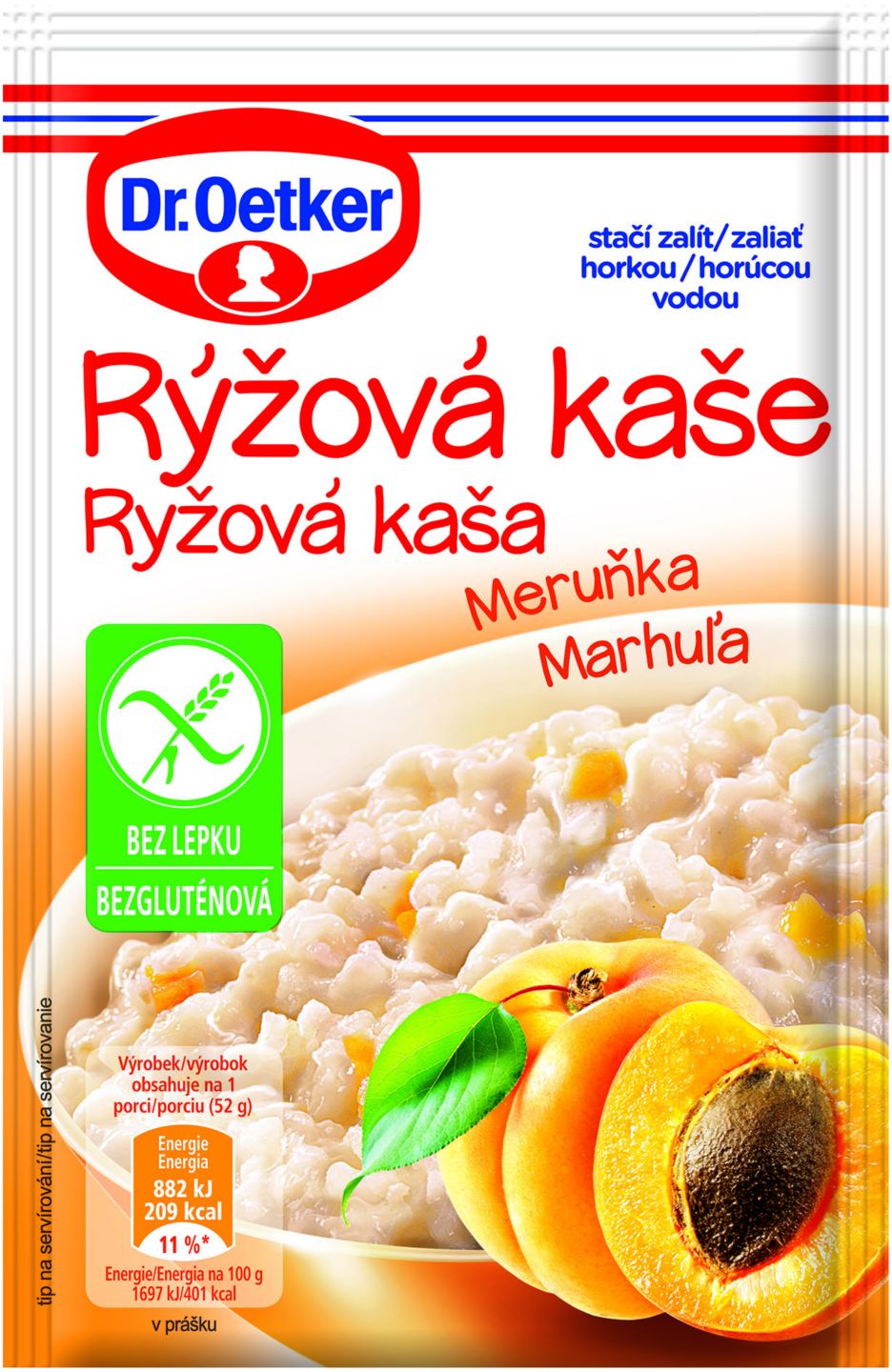 Dr. Oetker Rýžová kaše
meruňková