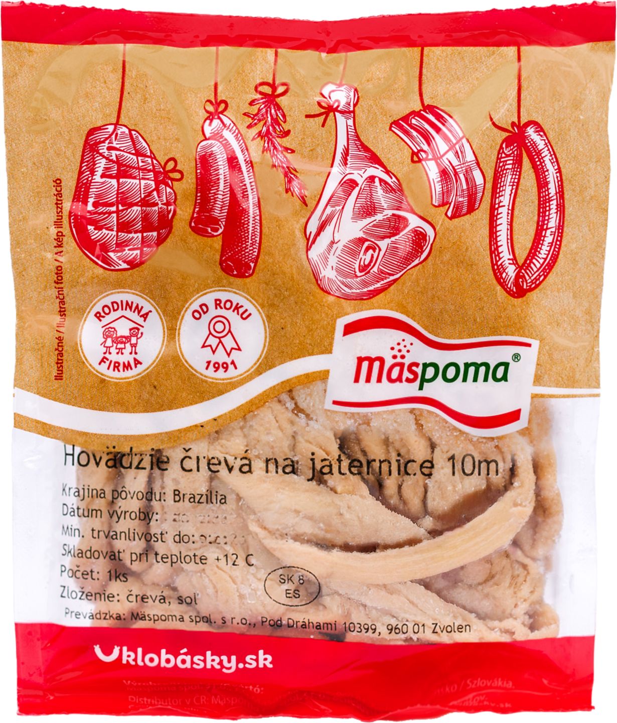 Hovädzie črevá na jaternice