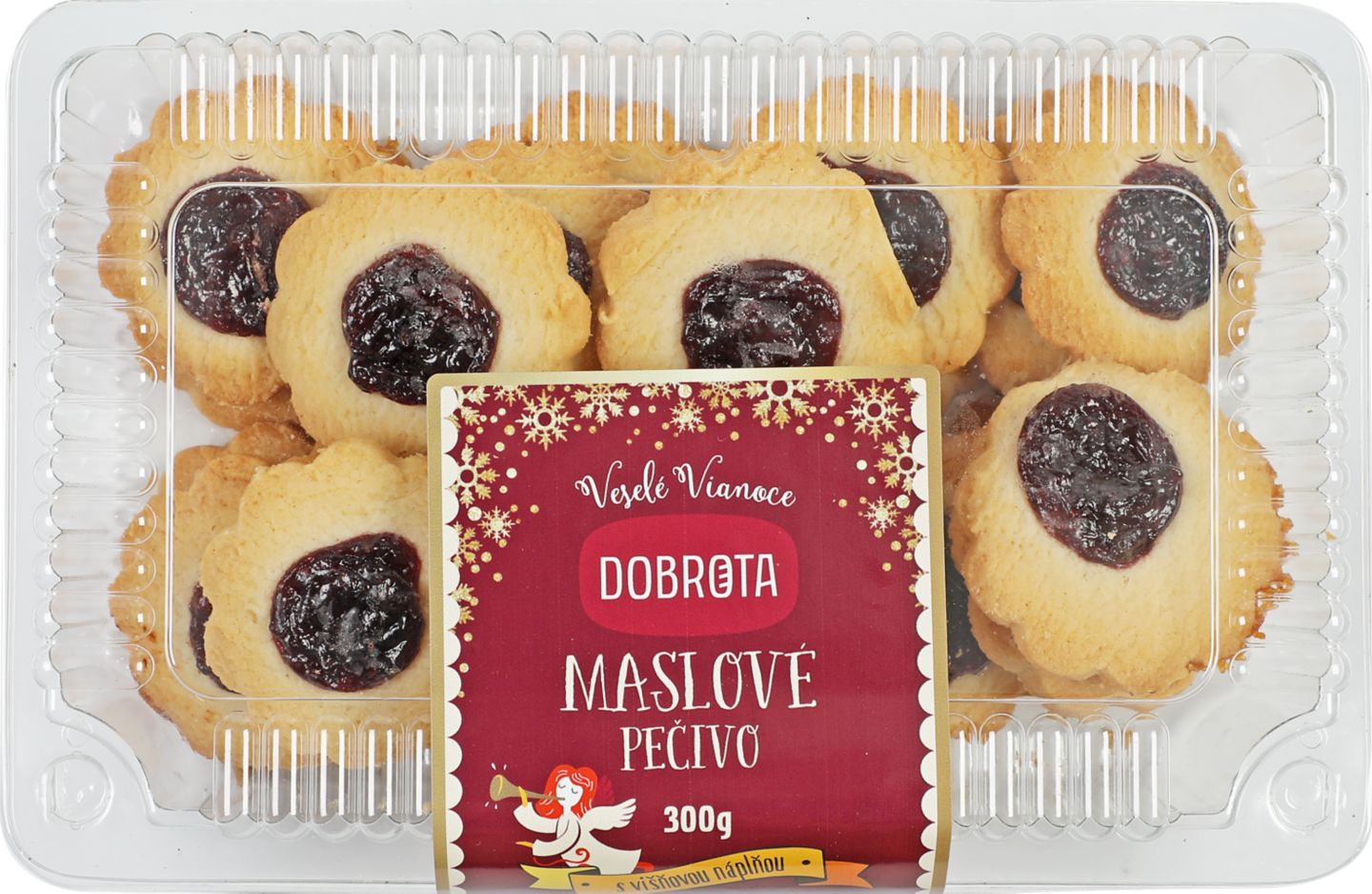 Maslové pečivo s višňovou náplňou 300g