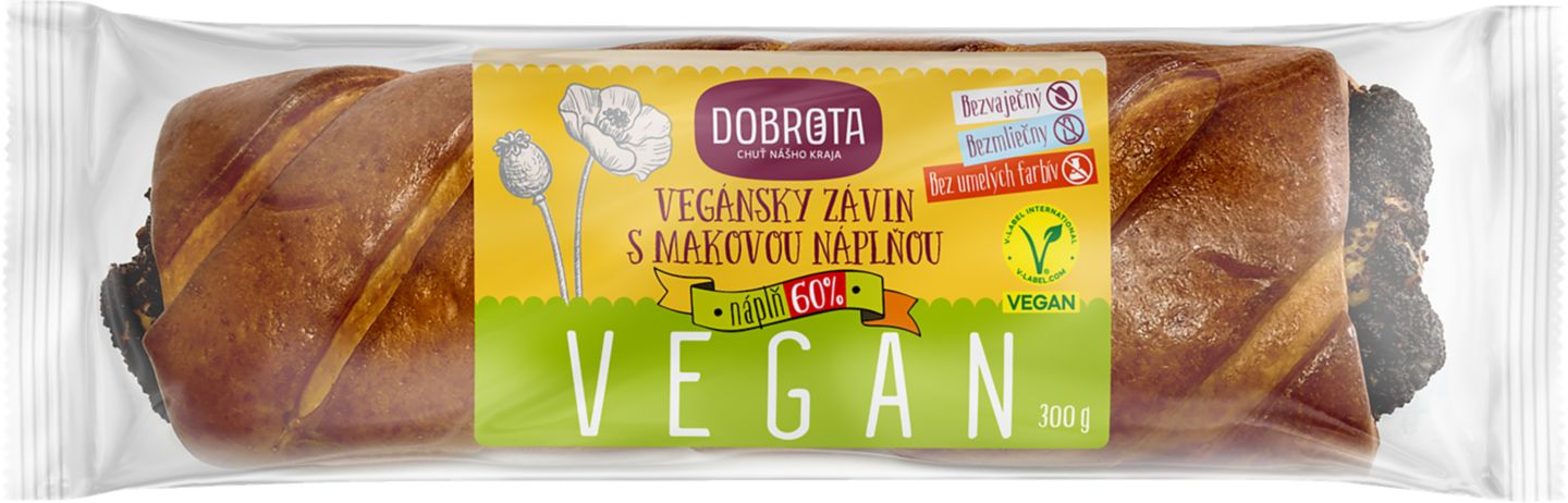 Dobrota Vegánsky závin
s makovou náplňou