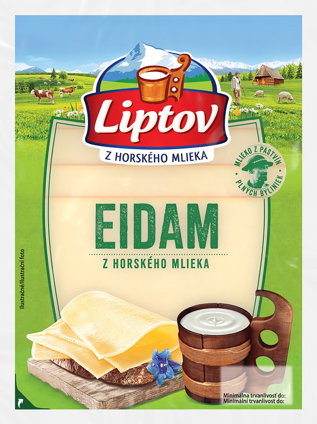 Liptov Eidam Polotvrdý zrejúci syr
plátky