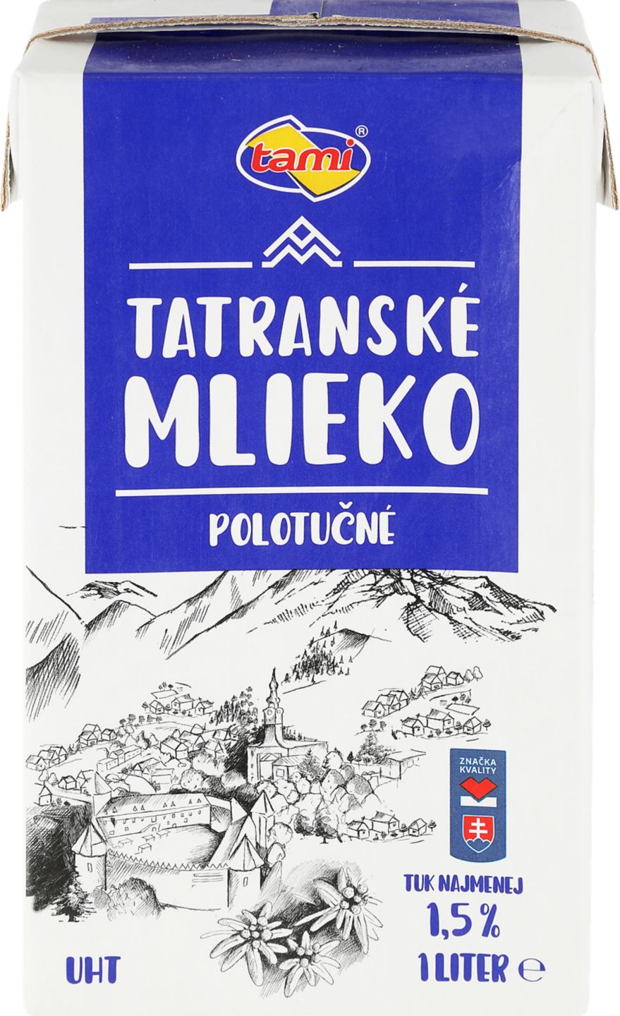 Tatranské Trvanlivé mlieko
polotučné