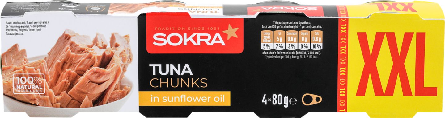 Sokra Tuňák kousky
v oleji
