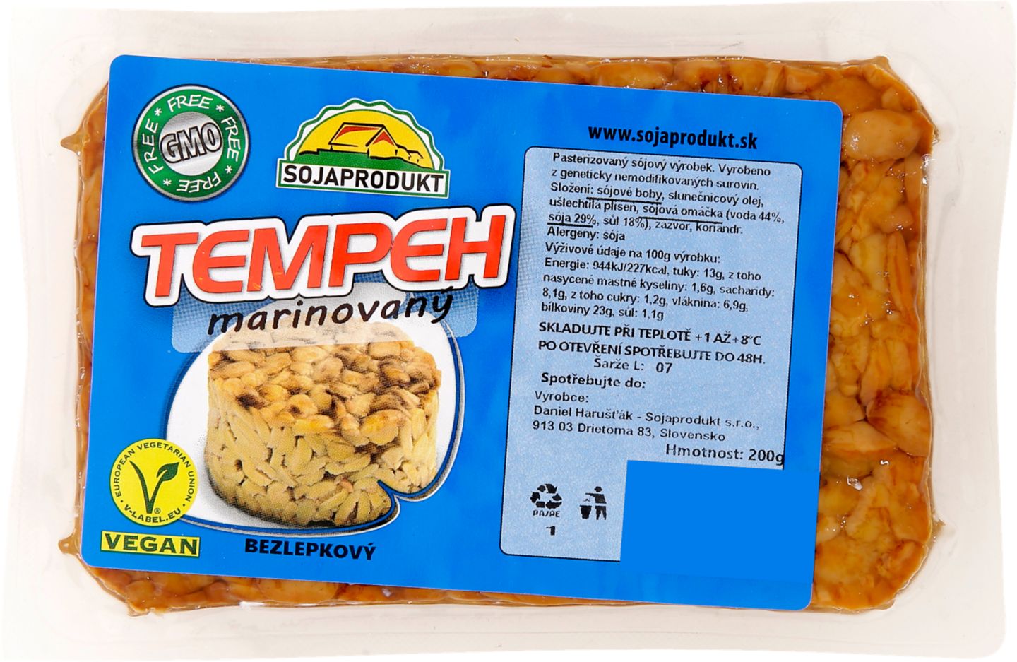 Sojaprodukt Tempeh