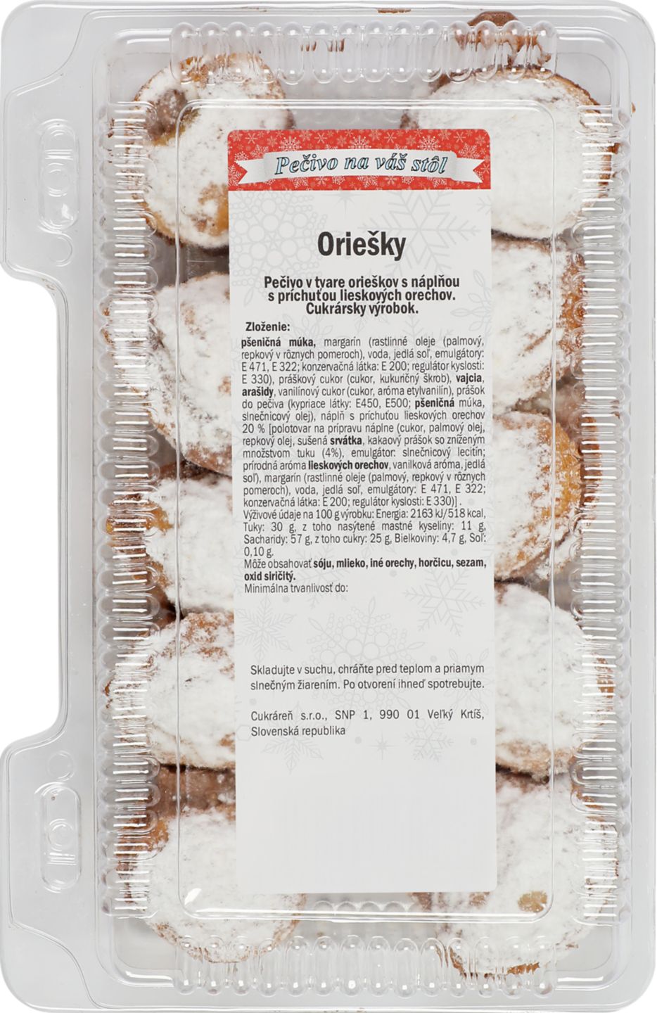Oriešky plnené krémom 250 g