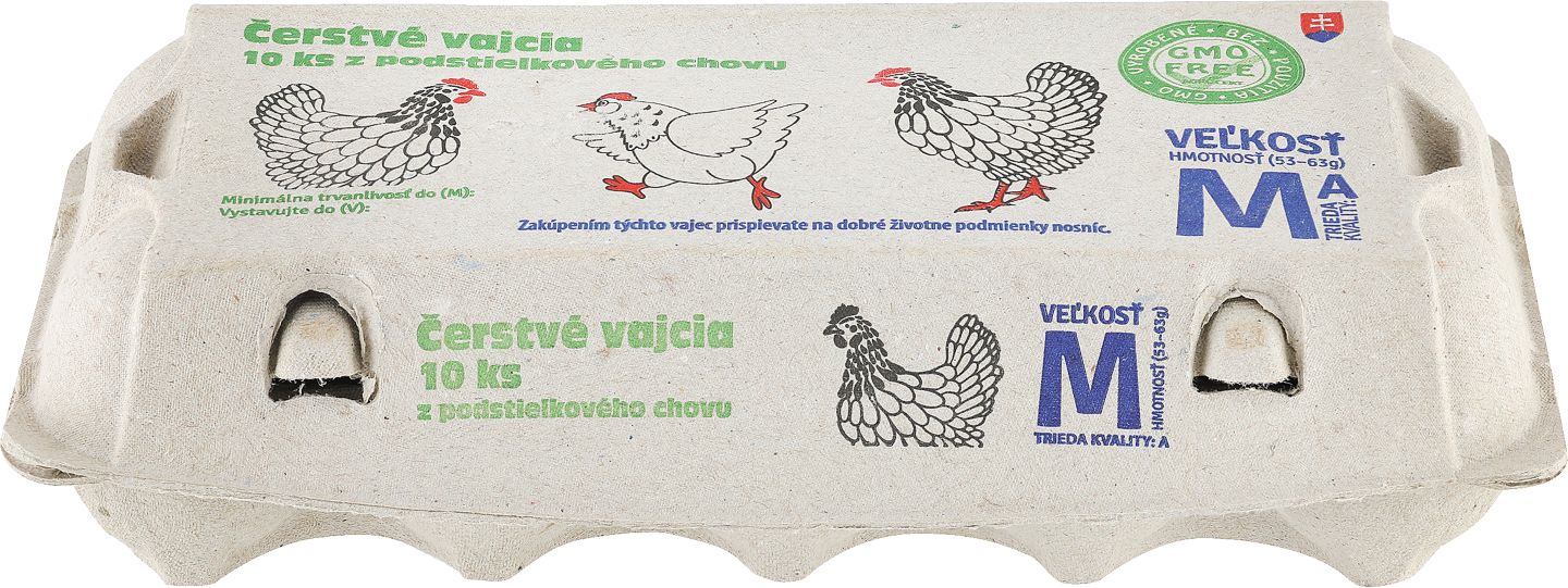 Čerstvé vajcia z podstielkového chovu