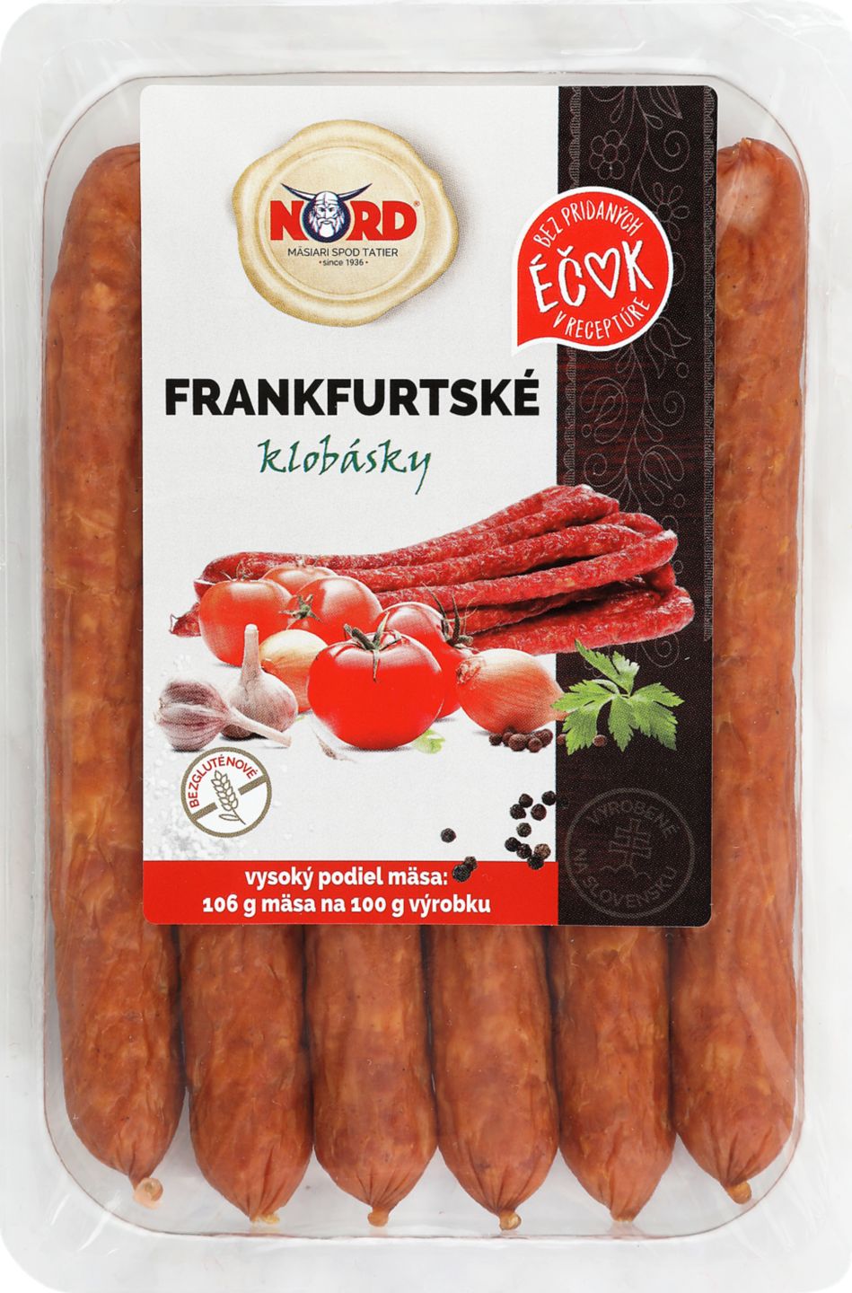 NORD Frankfurt. Klobásky
bez Éčok