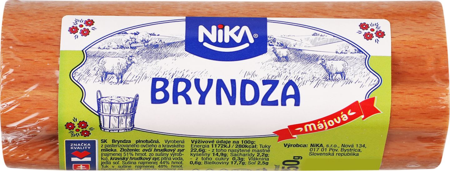 NIKA Bryndza v dýhe
plnotučná