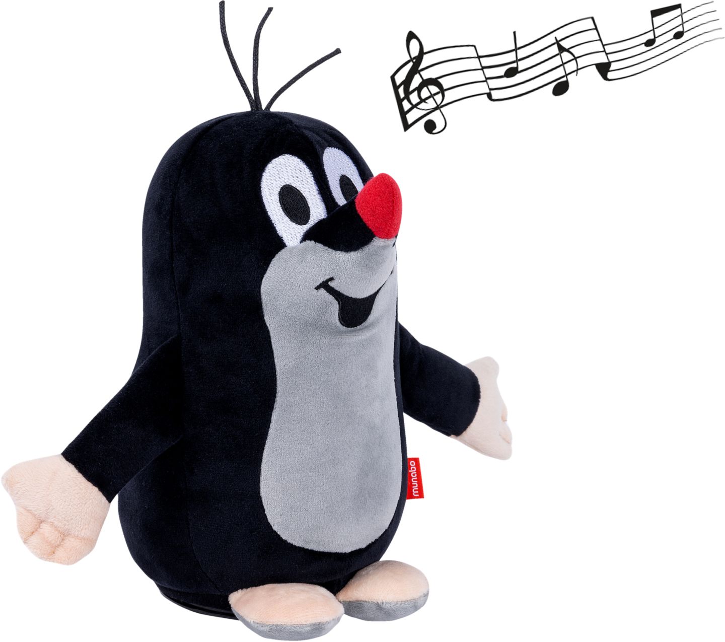 Krtek tančící-hrající velikost: 20 cm