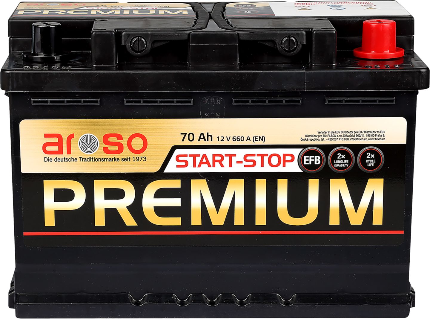 AROSO Autobaterie EFB 70Ah/660A