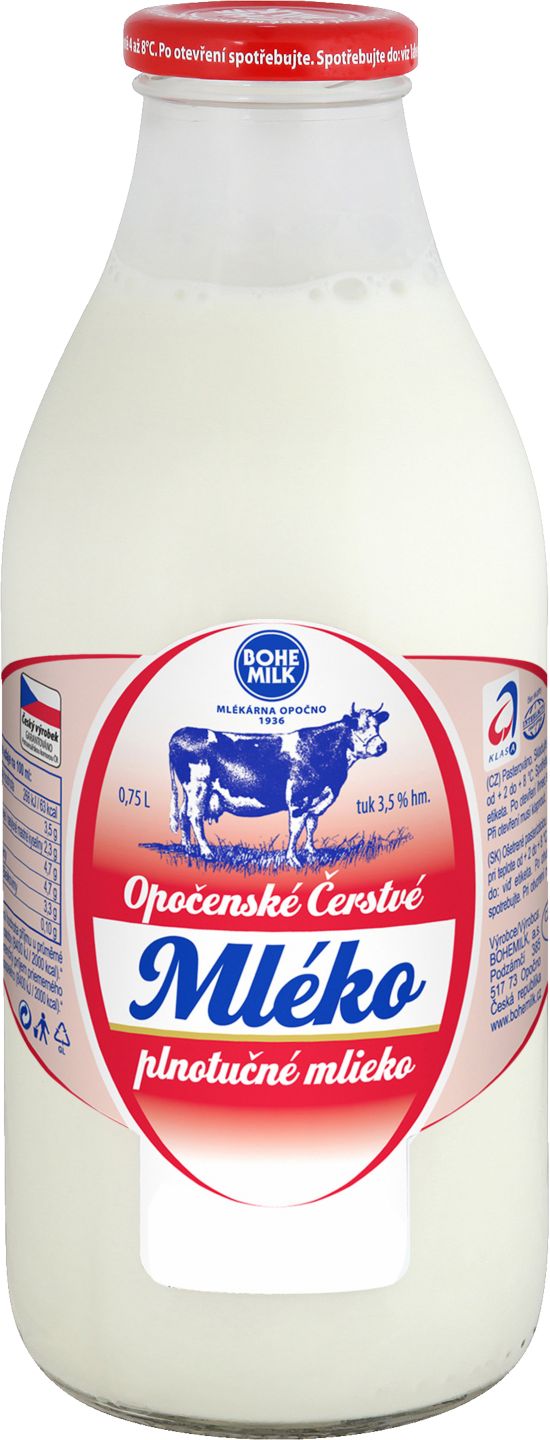 Bohemilk Čerstvé plnotučné mlieko