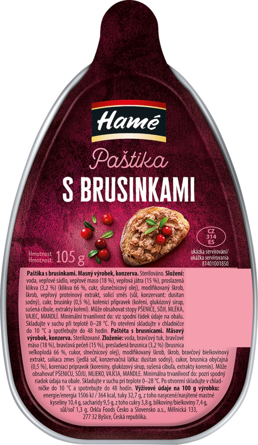 Hamé Paštika
s brusinkami