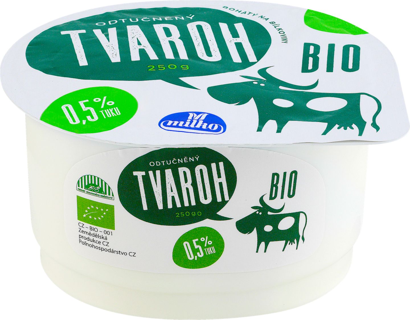 Bio Tvaroh odtučněný měkký
tuk min. 0,5 %