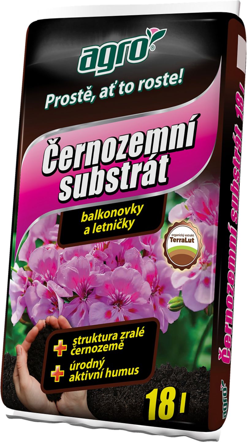 Černozemní substrát pro balkónové rostliny
objem: 18 l