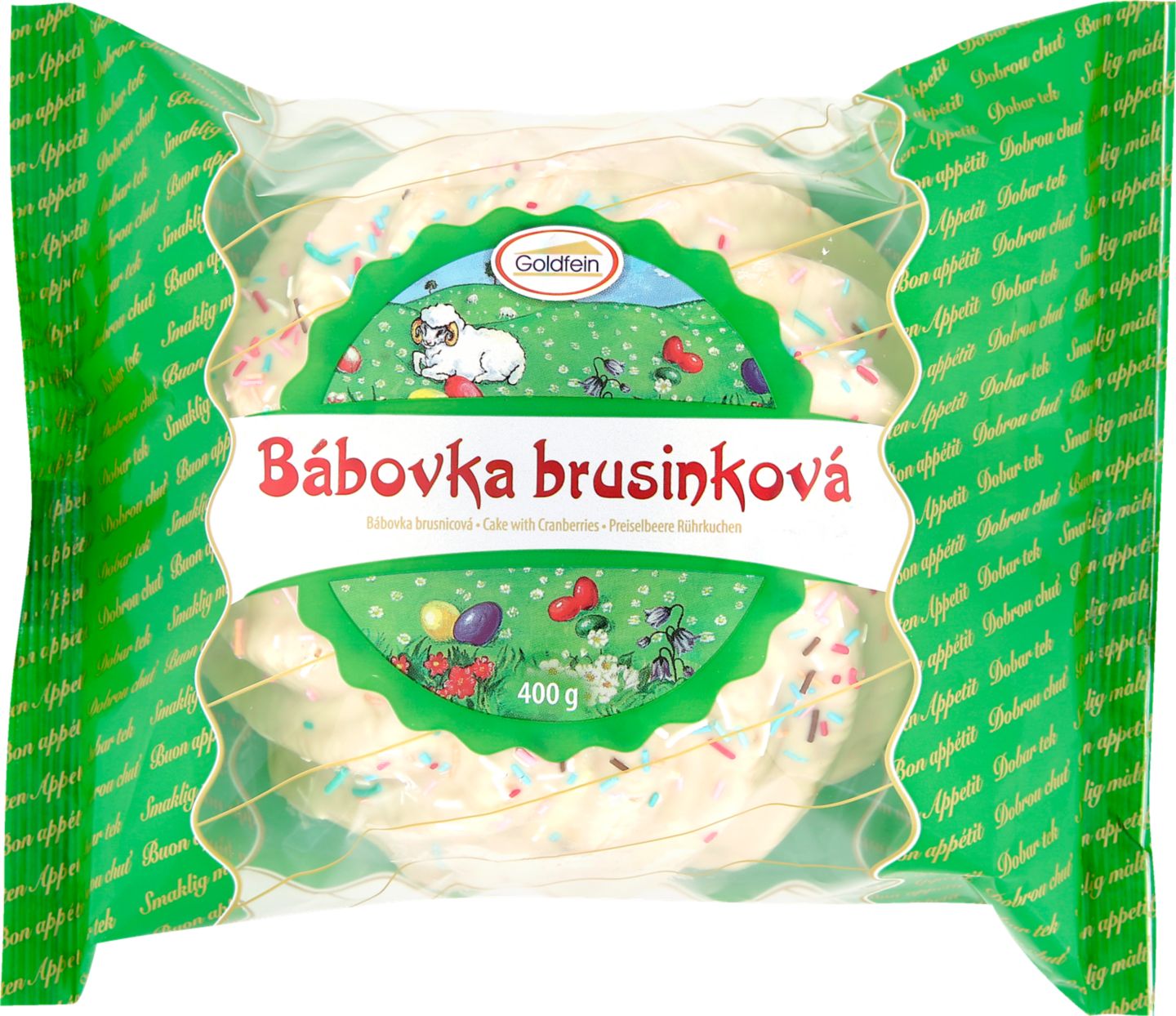 Goldfein Velikonoční brusinková
bábovka