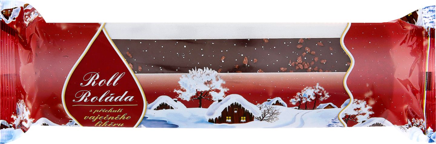 Piškotová roláda s náplní
s příchutí vaječného likéru