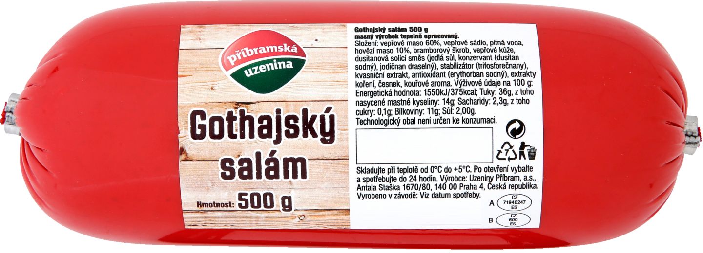 Uzeniny Příbram Gothajský salám