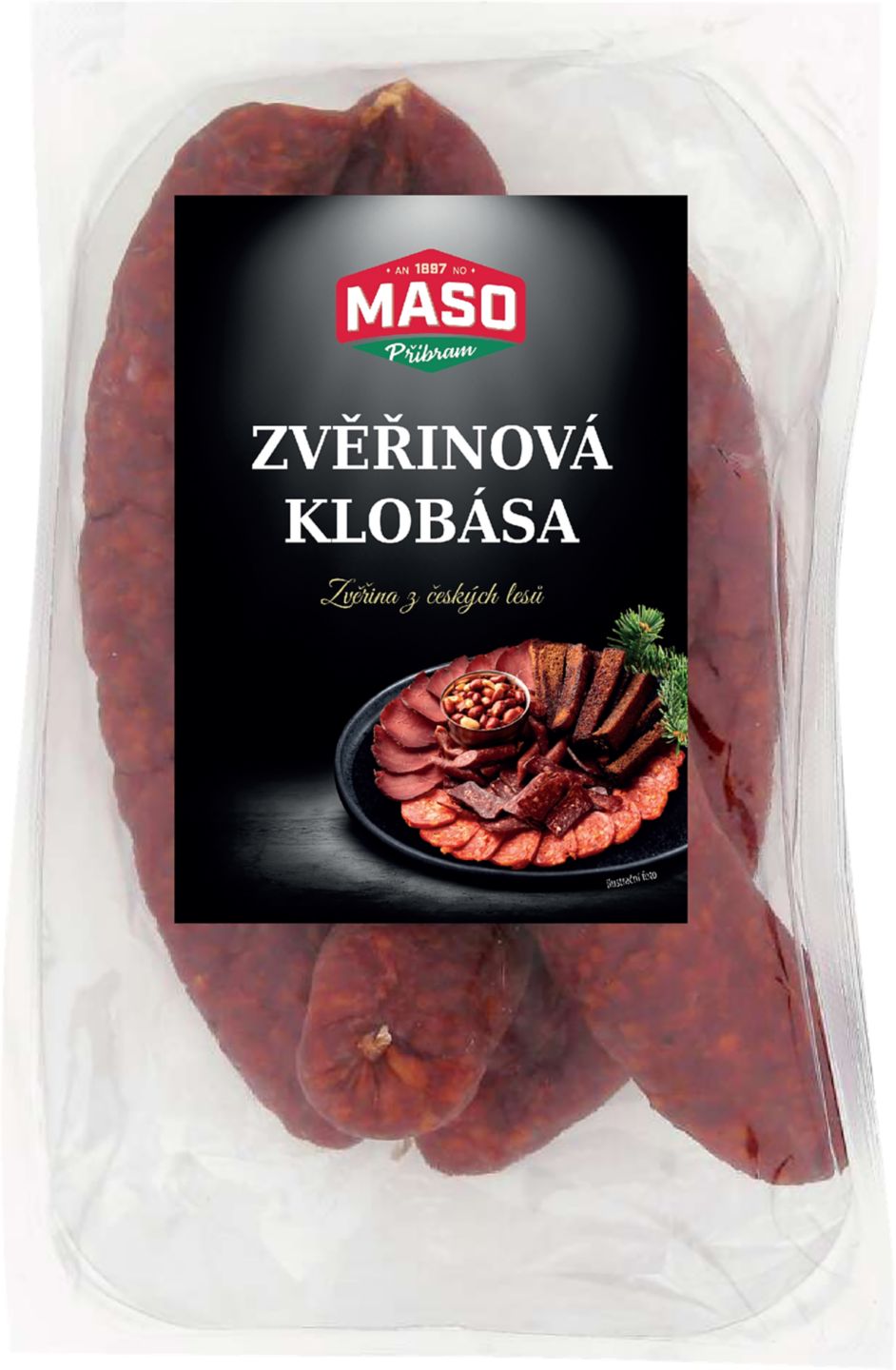 Maso Příbram Zvěřinová klobása