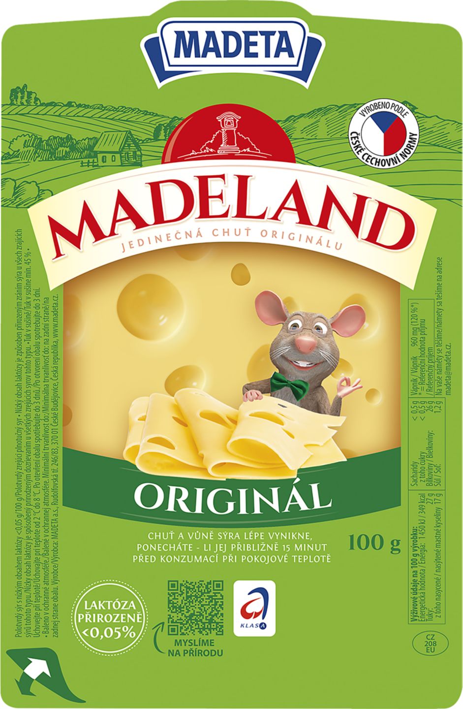 Madeland 45 % plátky
100 g