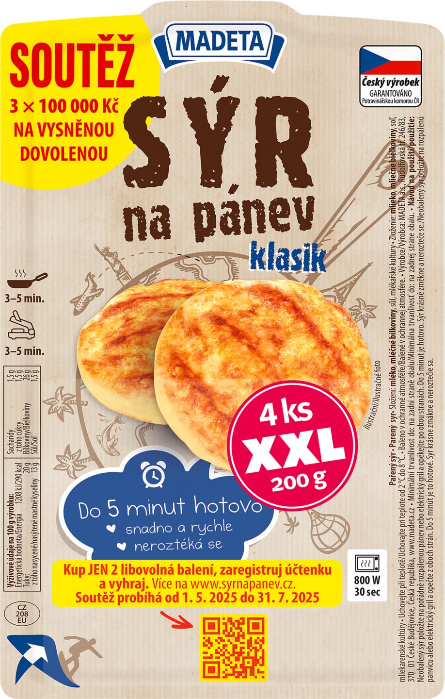 Madeta Sýr na pánev XXL
různé druhy