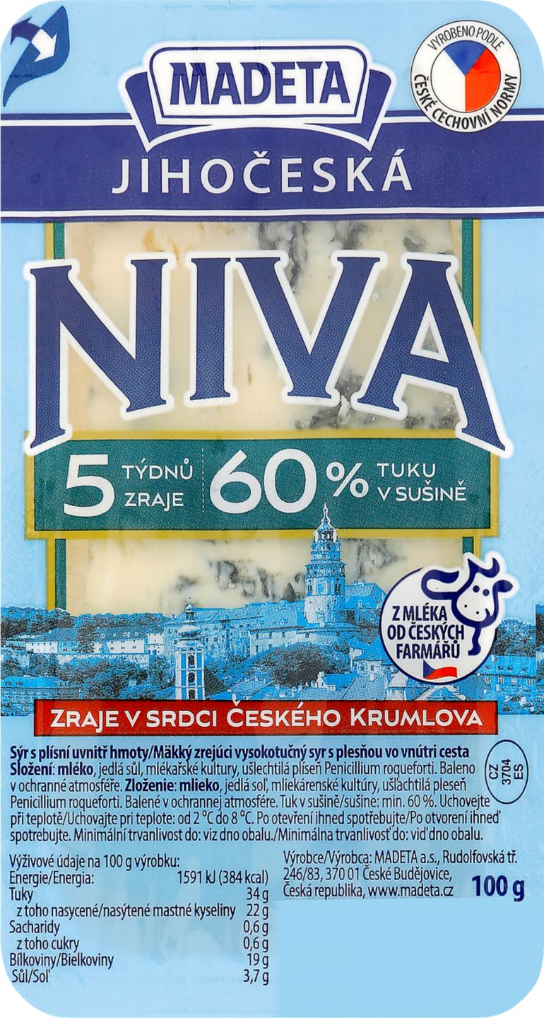 MADETA Jihočeská Niva
60 % tuku