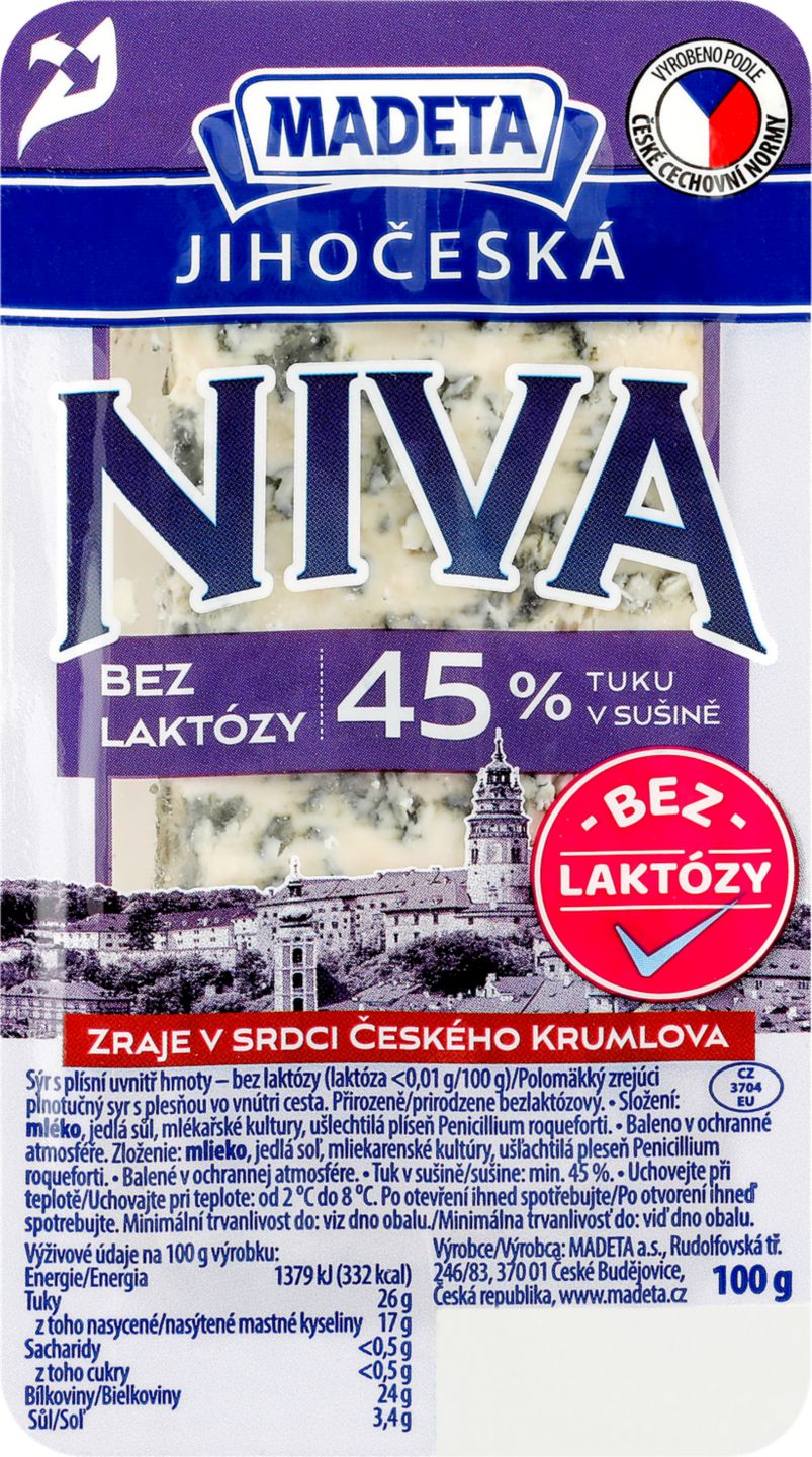 MADETA Jihočeská Niva
bez laktózy
