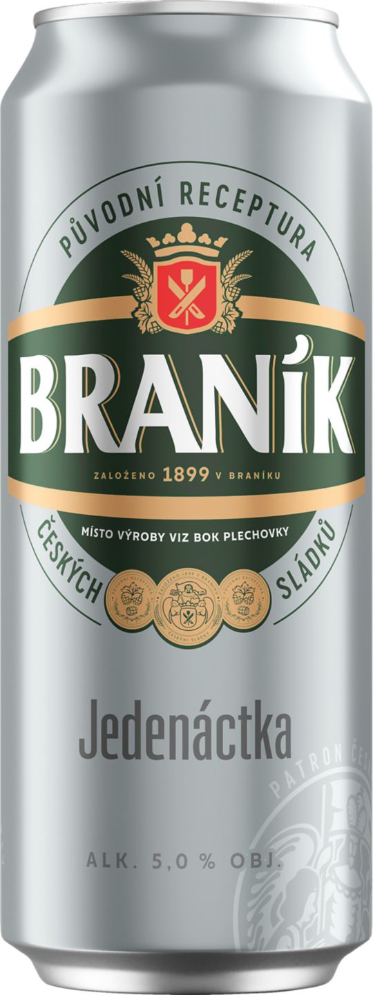 Braník Jedenáctka Pivo
světlý ležák