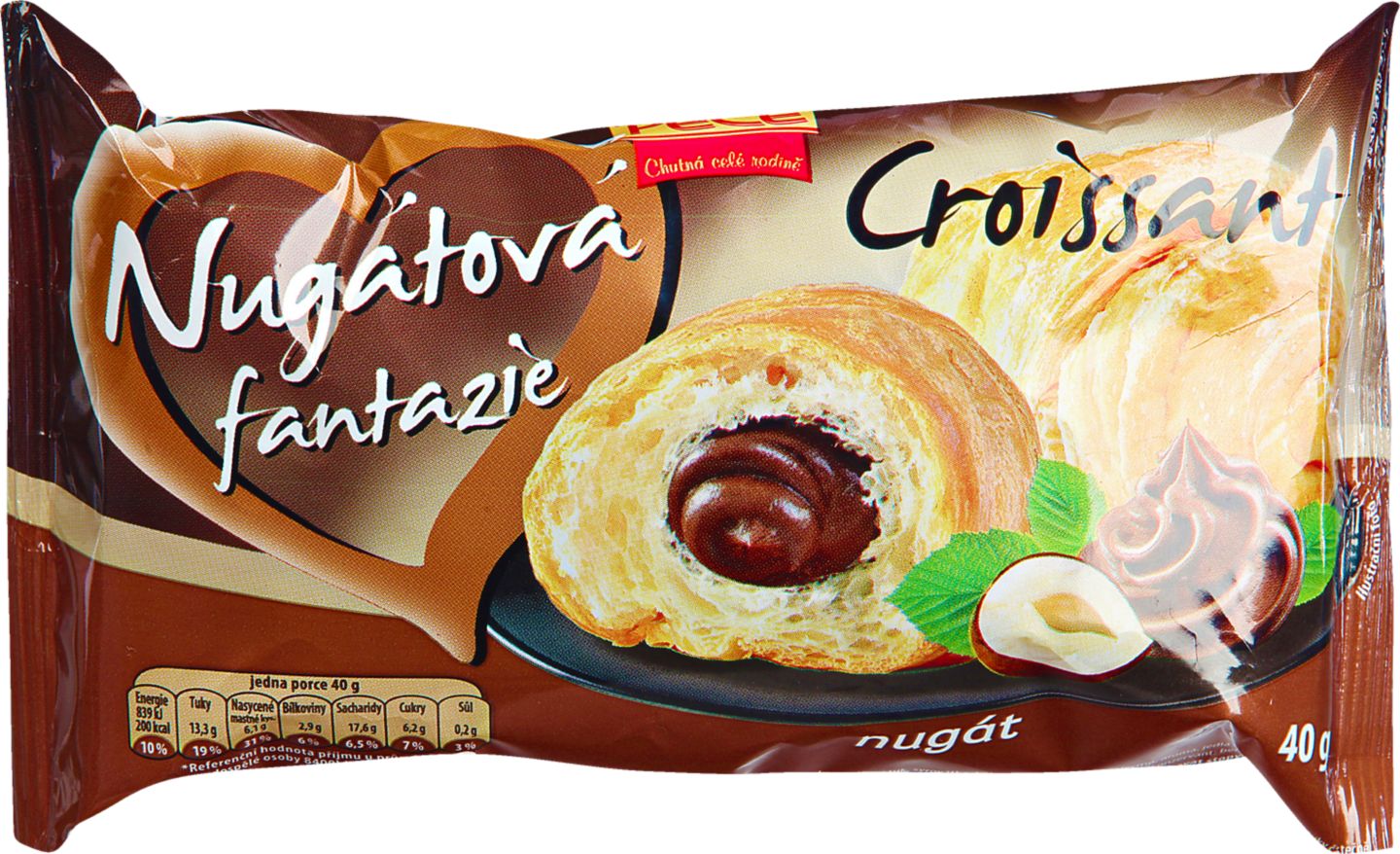 Nugátová fantazie Croissant s náplní