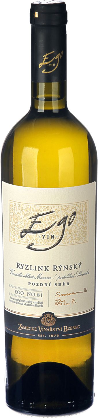 Zámecké Vinařství Bzenec EGO Ryzlink rýnský, Chardonnay,
Rulandské bílé