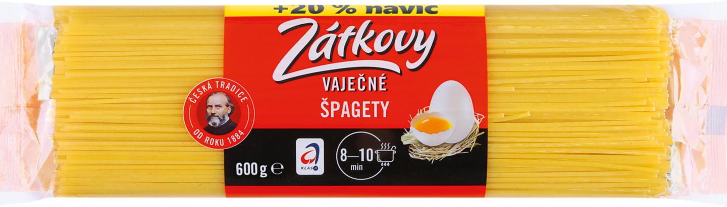 Zátkovy vaj. těst. Vaječné těstoviny