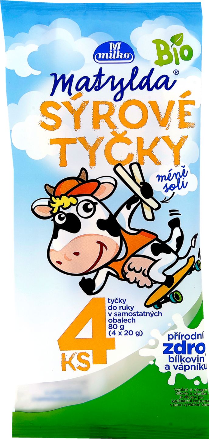 Milko Matylda
Bio sýrové tyčky