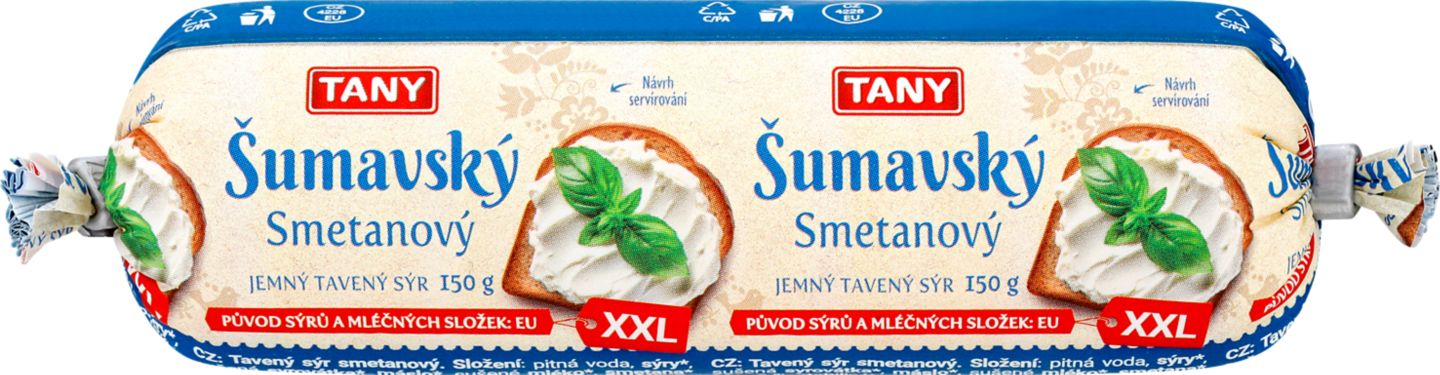 TANY Šumavský tavený sýr
smetanový