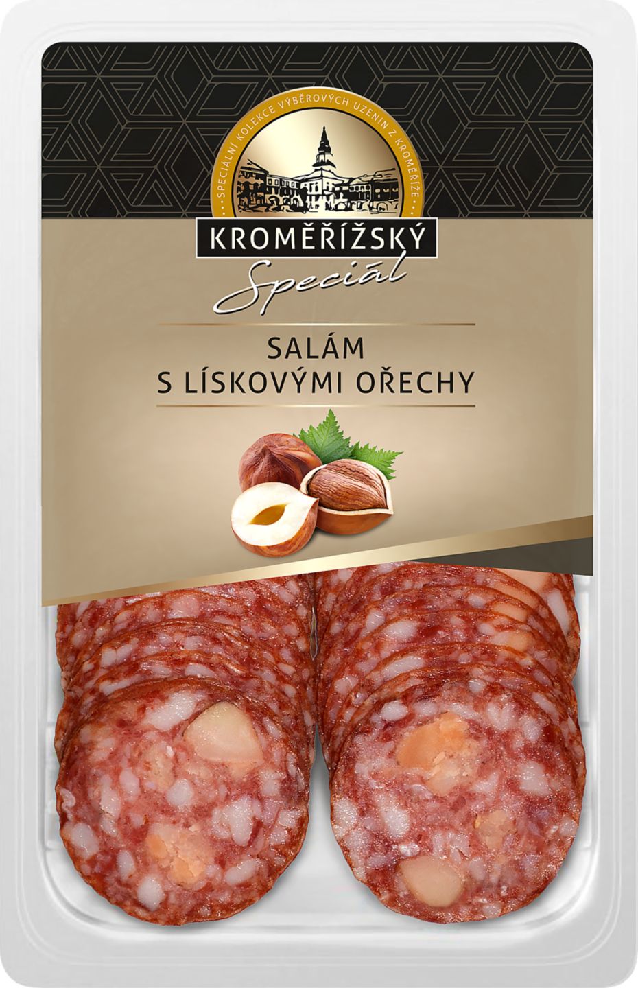 Kroměřížký speciál Salám s lískovými ořechy