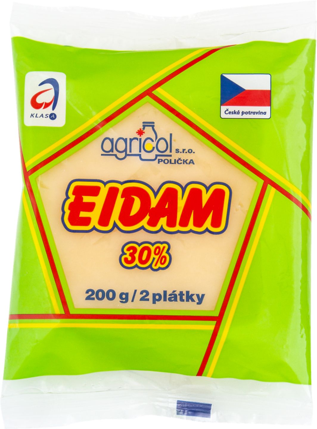 Eidam přírodní polotvrdý sýr
2 plátky