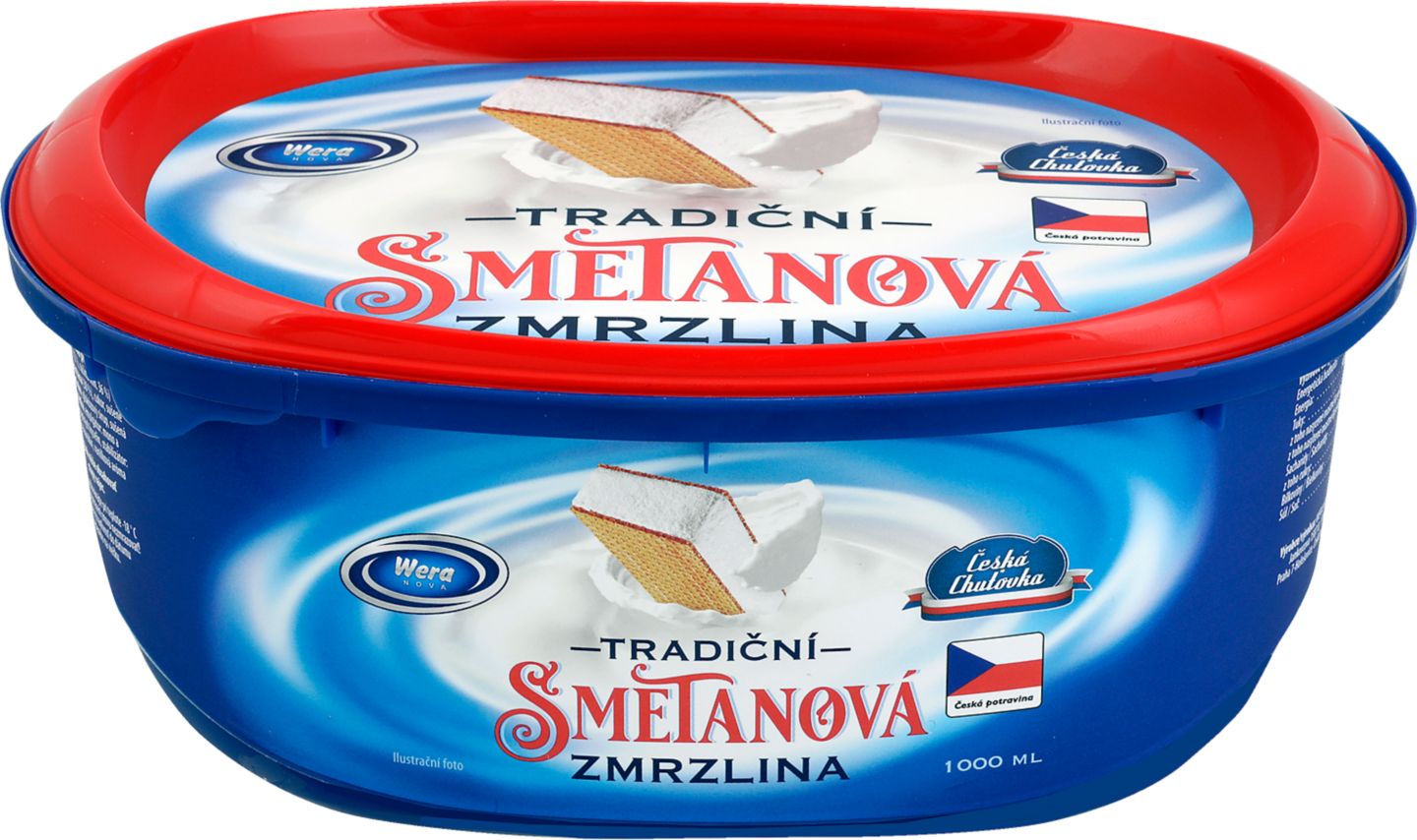 Tradiční zmrzlina smetanová/čokoládová