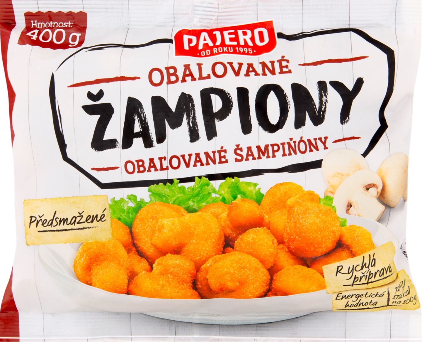 Pajero Obalované žampiony
400 g