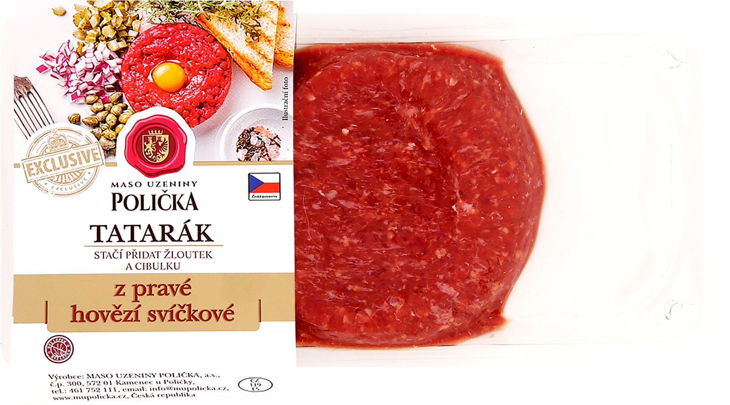 Tatarský biftek z pravé svíčkové 200 g
ochucený
