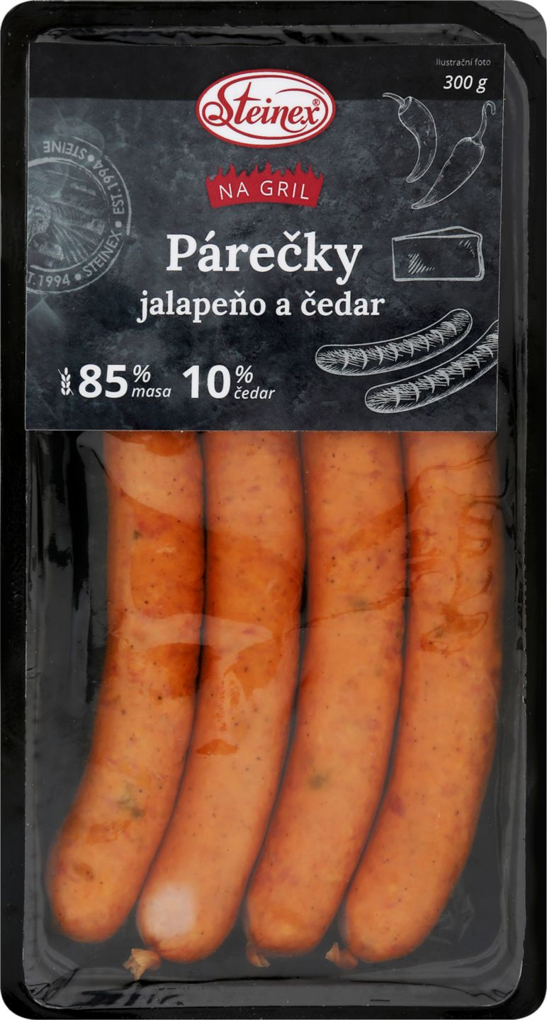 STEINEX Párečky Jalapeňo a čedar