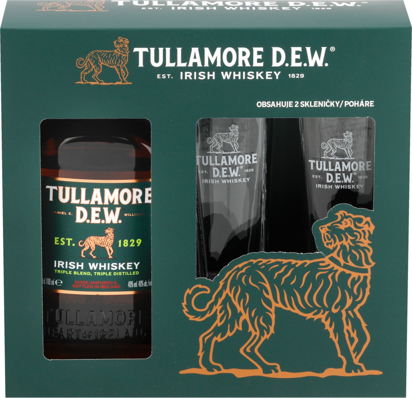 Tullamore Dew Irish whiskey
dárkové balení