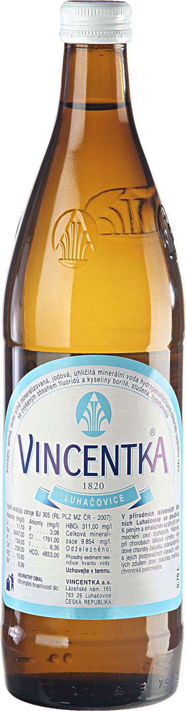Vincentka Přírodní léčivá
minerální voda
