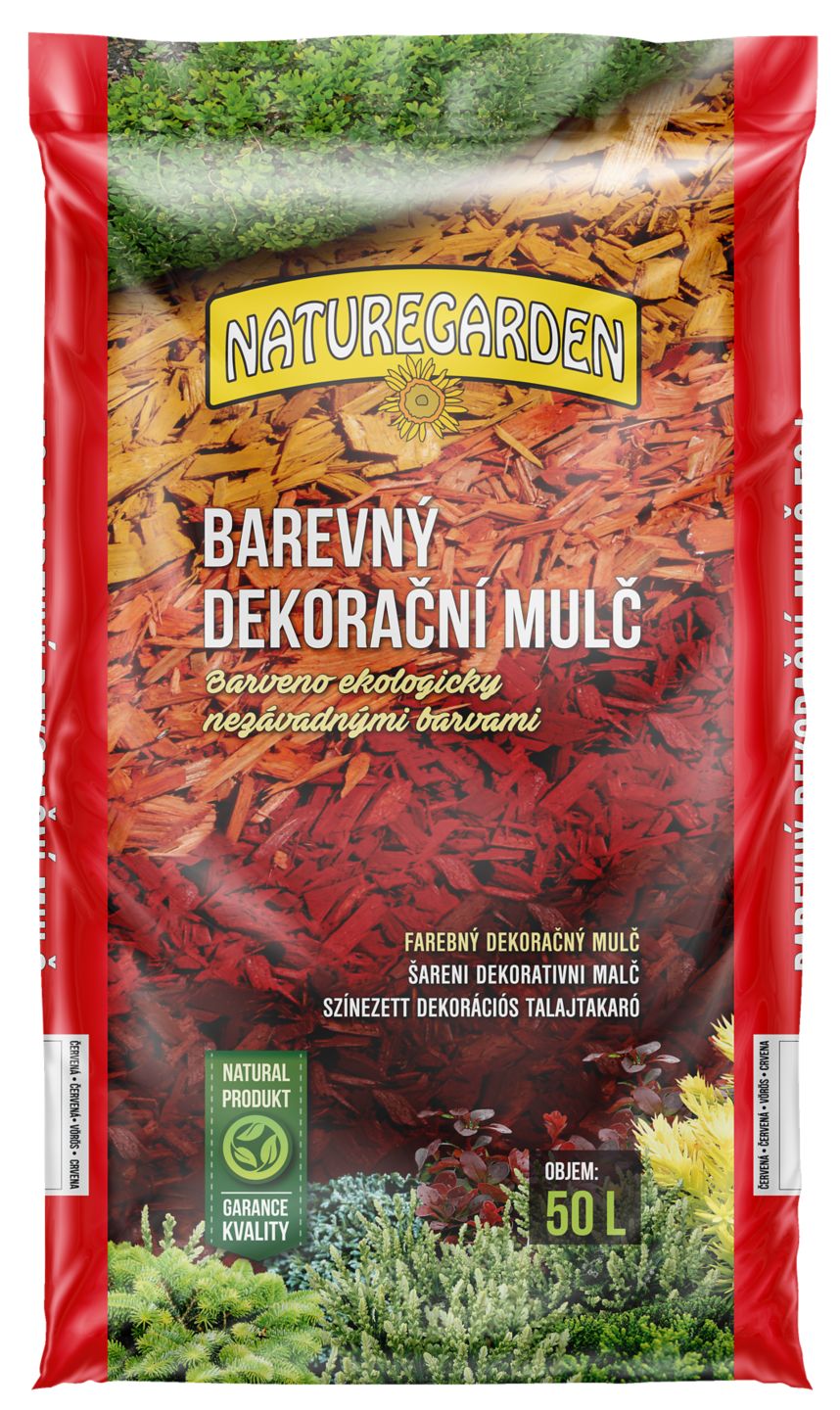 Barevný dekorační mulč 