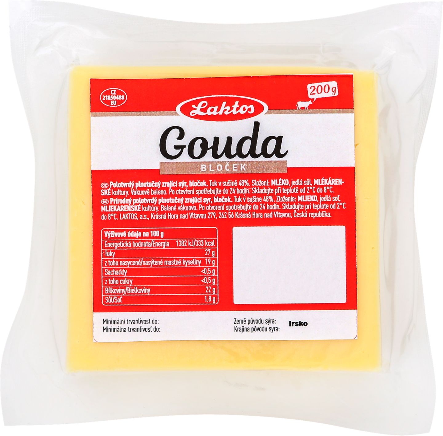 Gouda Polotvrdý sýr
bloček