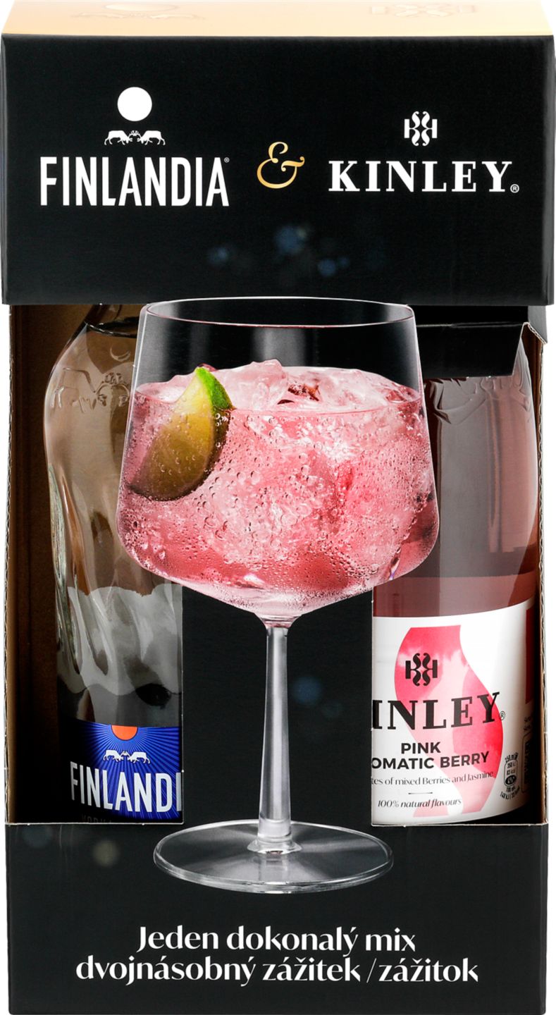 Finlandia + Kinley Vodka 40% + Tonic
dárkové balení